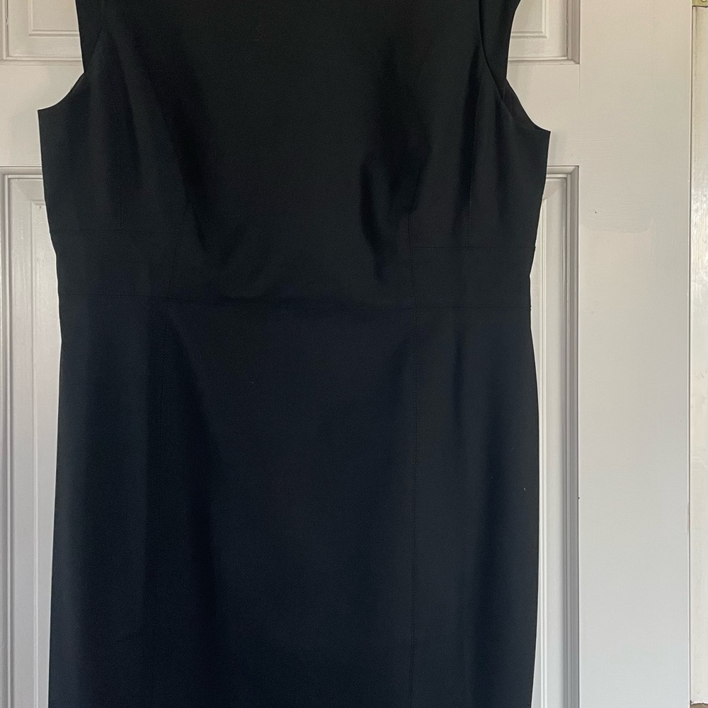 Ann Taylor Black Midi Sheath Dress